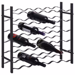 VidaXL 325921 porte-bouteilles Fer Noir