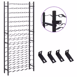 VidaXL 325923 porte-bouteilles Fer Noir - Vue supplémentaire 5
