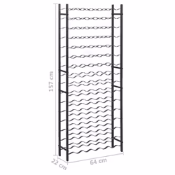 VidaXL 325923 porte-bouteilles Fer Noir - Vue supplémentaire 7