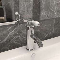 Vidaxl - Robinet de lavabo de salle de bain Finition chromée 130x180 mm