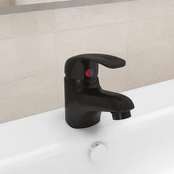 Mitigeur de lavabo Noir 13x10 cm vidaXL