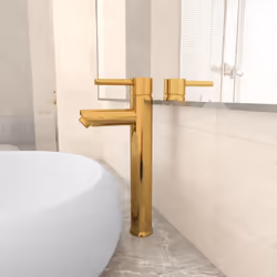 Ce mitigeur de salle de bain présente un style moderne et convient aux lavabos de salle de bain. Le robinet est livré avec de ...