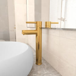 Vidaxl - Mitigeur de salle de bain Doré 12x30 cm