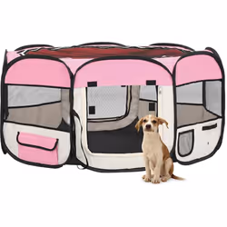 Ce parc pour chiens pliable est idéal pour le dressage des chiens, comme zone de couchage ou comme aire de jeu pour courir. C ...