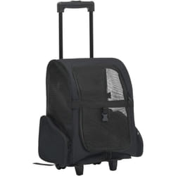 Vidaxl - Chariot polyvalent pliable pour animaux de compagnie noir