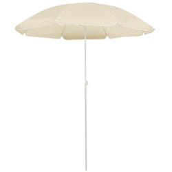Vidaxl - Parasol d'extérieur avec mât en acier Sable 180 cm