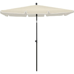 Parasol de jardin avec mât 210x140 cm Sable