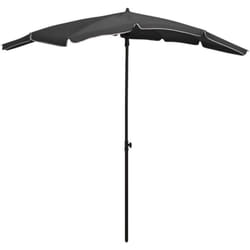 Parasol de jardin avec mât 200x130 cm anthracite Vidaxl