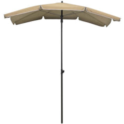Parasol de jardin avec mât 200x130 cm Taupe
