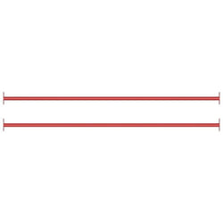 Vidaxl - Barres fixes d'exercice 2 pcs 125 cm Acier Rouge