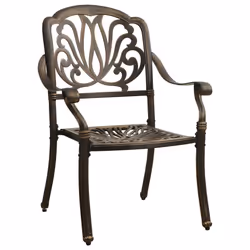 VidaXL 315567 chaise d'extérieur Terrace Fonte d'aluminium Bronze