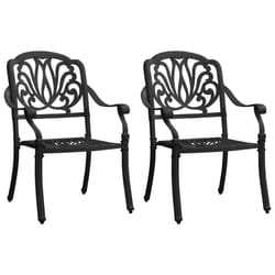 VidaXL 315568 chaise d'extérieur Terrace Fonte d'aluminium Noir