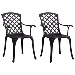 VidaXL 315572, Terrace, Fonte d'aluminium, Noir, 610 mm, 600 mm, 930 mm