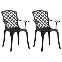 VidaXL 315572 chaise d'extérieur Terrace Fonte d'aluminium Noir