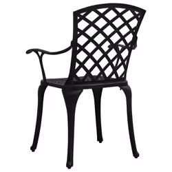 VidaXL 315572 chaise d'extérieur Terrace Fonte d'aluminium Noir - Vue supplémentaire 5