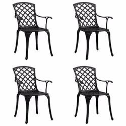 VidaXL 315573, Terrace, Fonte d'aluminium, Noir, 610 mm, 600 mm, 930 mm