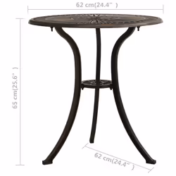 VidaXL 315579 table de jardin Bronze - Vue supplémentaire 6