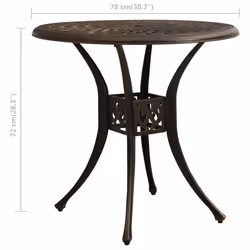 VidaXL 315582 table de jardin Bronze - Vue supplémentaire 6