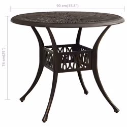 VidaXL 315585 table de jardin Bronze - Vue supplémentaire 6