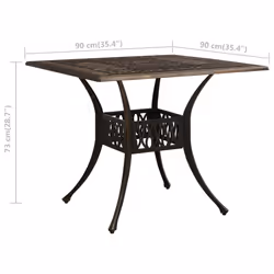 VidaXL 315588 table de jardin Bronze - Vue supplémentaire 6