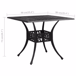VidaXL 315589 table de jardin Noir - Vue supplémentaire 6