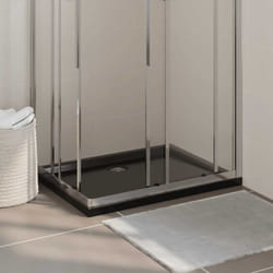 vidaXL Receveur de douche rectangulaire ABS Noir 70x90 cm