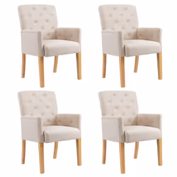 VidaXL 3058295, Polyester, Hévéa, 610 mm, 660 mm, 950 mm, 49 cm, 4 pièce(s)
