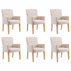 VidaXL 3058299, Polyester, Hévéa, 610 mm, 660 mm, 950 mm, 49 cm, 6 pièce(s)