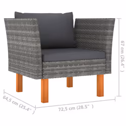 VidaXL 315755 banc de jardin Rotin, Bois - Vue supplémentaire 6