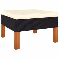 VidaXL 315761, Noir, Rotin, Bois, Adultes et enfants, 600 mm, 600 mm, 320 mm