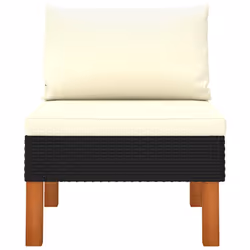 VidaXL 315762 banc de jardin Rotin, Bois