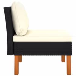 VidaXL 315762 banc de jardin Rotin, Bois