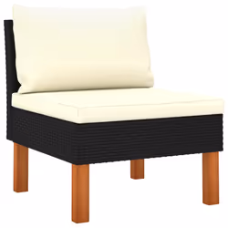 VidaXL 315765 banc de jardin Rotin, Bois