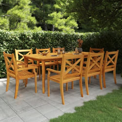 vidaXL Ensemble à manger de jardin 9 pcs Bois d'acacia solide