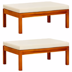 VidaXL 3058007 banc de jardin Bois d'acacia, Tissu, Polyester
