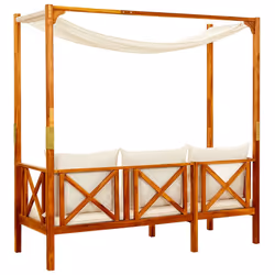 VidaXL 3058008 banc de jardin Bois d'acacia, Tissu, Polyester