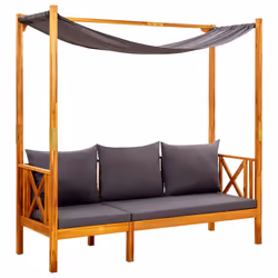 VidaXL 3058010 banc de jardin Bois d'acacia, Tissu, Polyester
