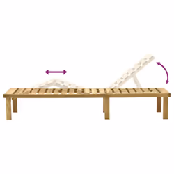 VidaXL 315396 chaise d'extérieur Linge Siège rembourré Bois de pin - Vue supplémentaire 5