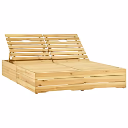 Description générale Cette chaise longue en bois pour 2 personnes offre des sièges confortables et une place couchée tout en  ...