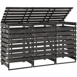 Vidaxl - Abri de poubelle triple 210x75x121 cm Bois de pin massif peint