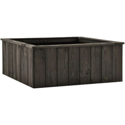 vidaXL Lit surélevé Gris foncé 74x77x30 cm Bois de pin massif