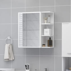 Vidaxl - Armoire à miroir de salle de bain Blanc Bois d'ingénierie