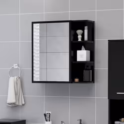 Description générale Ajoutez une touche d'esthétisme dans votre salle de bain avec cette armoire à miroir, qui apporte un sty ...
