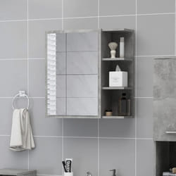 Vidaxl - Armoire à miroir de salle de bain Gris béton Bois d'ingénierie