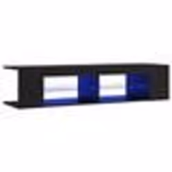 vidaXL Meuble TV avec lumières LED noir 135x39x30 cm - TU