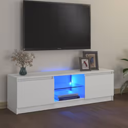 Description générale Avec un design à la fois tendance et pratique, ce meuble TV avec éclairage LED deviendra certainement un ...