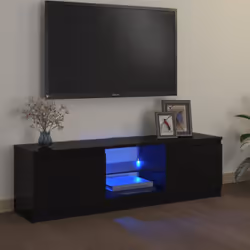 Description générale Avec un design à la fois tendance et pratique, ce meuble TV avec éclairage LED deviendra certainement un ...