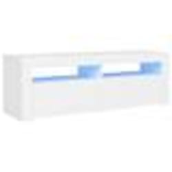 vidaXL Meuble TV avec lumières LED blanc 120x35x40 cm - TU
