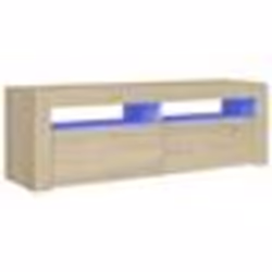 vidaXL Meuble TV avec lumières LED chêne sonoma 120x35x40 cm - TU