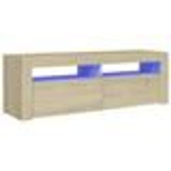vidaXL Meuble TV avec lumières LED chêne sonoma 120x35x40 cm - TU